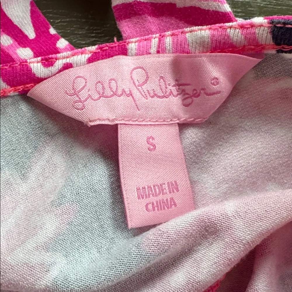 Lilly Pulitzer π Print Dress, size S, 3/4 length sleeves, 33β shoulder to hem - Picture 3 of 6